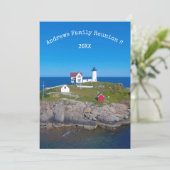 Nubble Light Family Wiedersehen Maine Lighthouse P Einladung (Stehend Vorderseite)