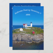 Nubble Light Family Wiedersehen Maine Lighthouse P Einladung (Vorne/Hinten)