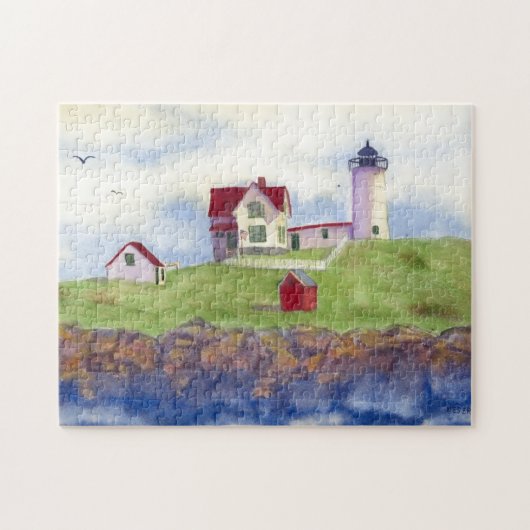 Nubble Light House in Maine Puzzle (Horizontal)