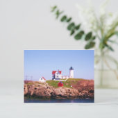 Nubble LIght House Postkarte (Stehend Vorderseite)