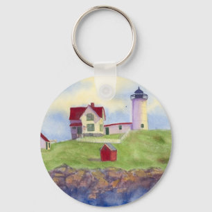 Nubble Light House York Maine Button Schlüsselanhä Schlüsselanhänger