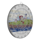 Nubble Light House York Maine Dartscheibe (Vorderseite Links)