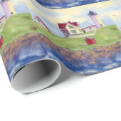 Nubble Light House York Maine Geschenkpapier (Rolleneckpunkt)