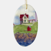 Nubble Light House York Maine Keramikornament (Rechts)