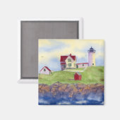 Nubble Light House York Maine Magnet (Vorderseite/Rückseite)