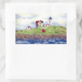 Nubble Light House York Maine Rechteckiger Aufkleber (Tasche)