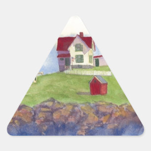 Nubble Light House York Maine Star Sticker