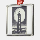 Nubble Light Maine Leuchtturm Mond Ornament Aus Metall (Links)