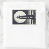 Nubble Light Maine Lighthouse Moon Rechteckiger Aufkleber (Tasche)