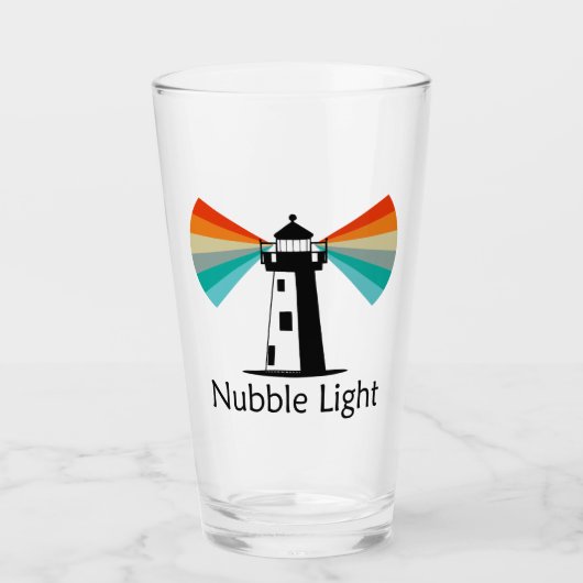Nubble Light Maine Regenbogen Glas (Vorderseite)
