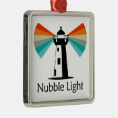 Nubble Light Maine Regenbogen Ornament Aus Metall (Rechts)