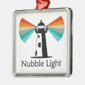 Nubble Light Maine Regenbogen Ornament Aus Metall (Links)