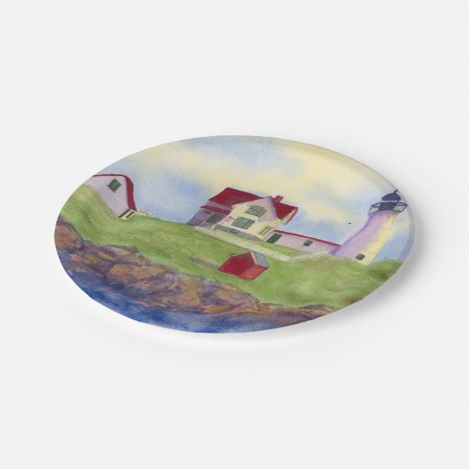 Nubble Light Pappteller (Schrägansicht)