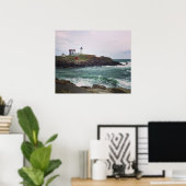 Nubble Light - York, Maine 24 x 20 Poster Print (Heimbüro)