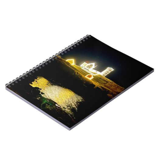 Nubble Lighthouse Foto Notizblock (Linke Seite)