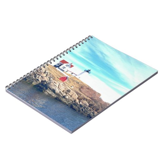 Nubble Lighthouse Foto Notizblock (Linke Seite)