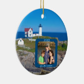 Nubble Lighthouse Foto Weihnachten Keramik Ornament (Rechts)