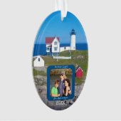 Nubble Lighthouse Foto Weihnachten Ornament (Vorderseite)