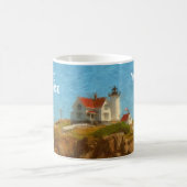 Nubble Lighthouse individuell anpassbar Kaffeetasse (Mittel)