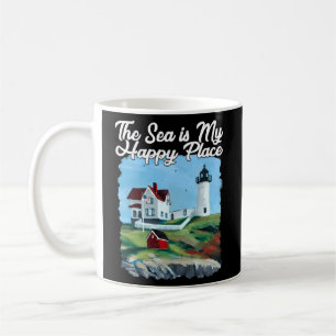 Nubble Lighthouse Maine Lighthouse Malerei Sommer Kaffeetasse