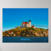 Nubble Lighthouse Maine Nautical Poster (Vorne)