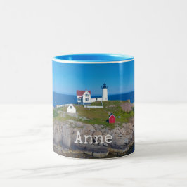 Nubble Lighthouse Maine Zweifarbige Tasse