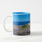 Nubble Lighthouse Maine Zweifarbige Tasse (Links)