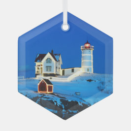 Nubble Lighthouse Ornament Aus Glas