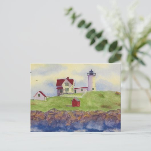 Nubble Lighthouse Postkarte (Stehend Vorderseite)