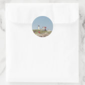 Nubble Lighthouse Runder Aufkleber (Tasche)