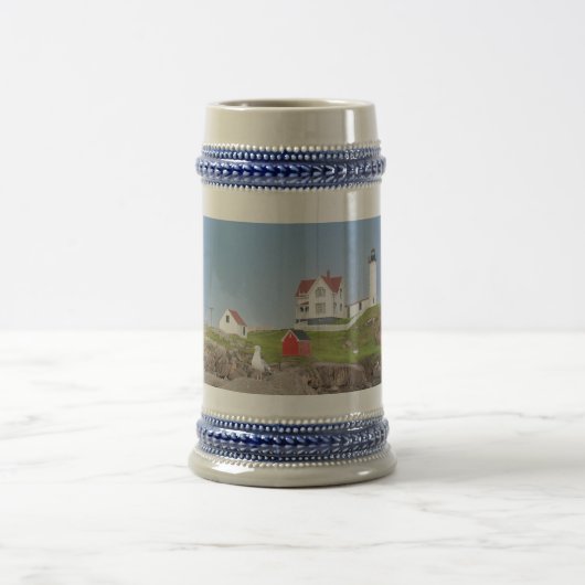 Nubble Lighthouse-Tasse Bierglas (Mittel)