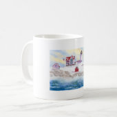 Nubble Lighthouse-Tasse Kaffeetasse (Vorderseite Links)