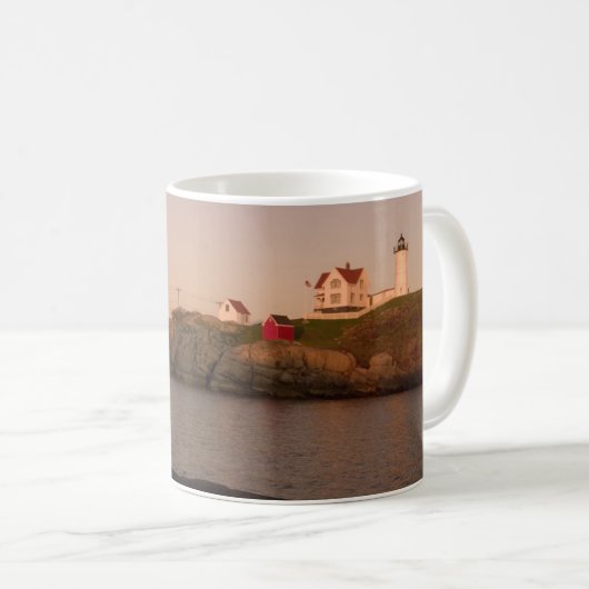 Nubble Lighthouse-Tasse Kaffeetasse (VorderseiteRechts)