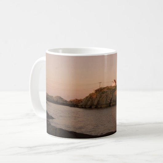 Nubble Lighthouse-Tasse Kaffeetasse (Vorderseite Links)