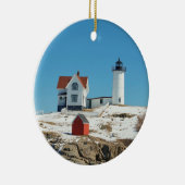 Nubble Lighthouse Weihnachten Ornament Aus Glas (Rechts)