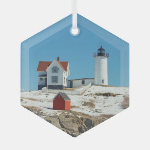 Nubble Lighthouse Weihnachten Ornament Aus Glas