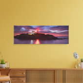 Nubble Lighthouse Wrapped Canvas Leinwanddruck (Insitu (Wohnzimmer))