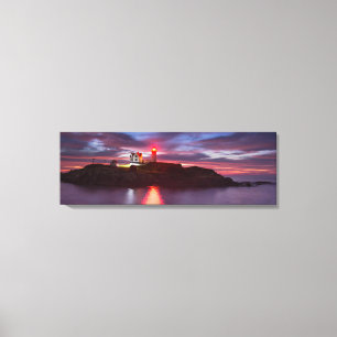 Nubble Lighthouse Wrapped Canvas Leinwanddruck