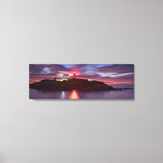 Nubble Lighthouse Wrapped Canvas Leinwanddruck (Vorderseite)