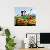 Nubble Lighthouse York Maine Poster (Heimbüro)