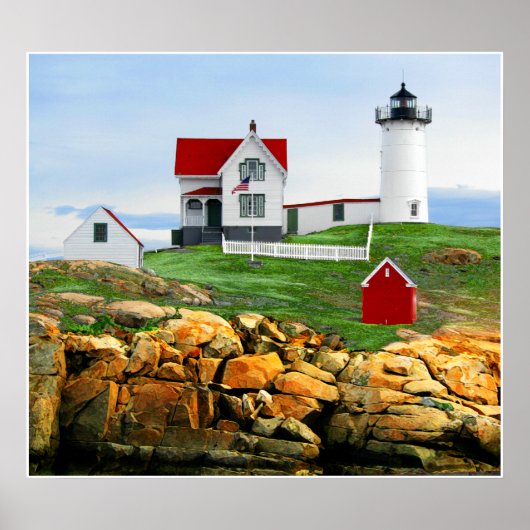 Nubble Lighthouse York Maine Poster (Vorne)