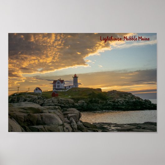 Nubble Maine, Leuchtturm Poster (Vorne)