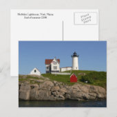 Nubbles Lighthouse - New England Postkarte (Vorne/Hinten)