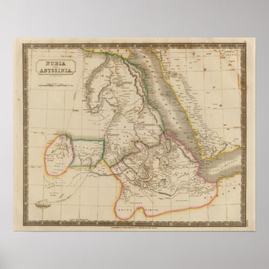 Nubia, Abessinia, Afrika Poster (Vorne)