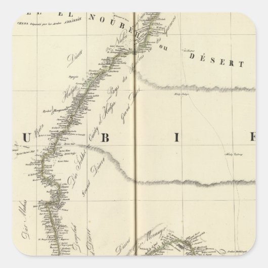 Nubia Afrika 18 Quadratischer Aufkleber (Vorderseite)