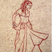 Nubian Belly Dancer Goddess Gummistempel