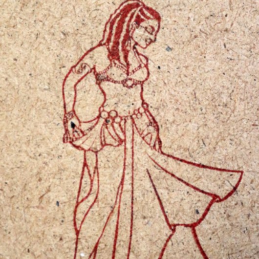 Nubian Belly Dancer Goddess Gummistempel