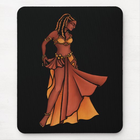 Nubian Belly Dancer Goddess Mousepad (Vorne)
