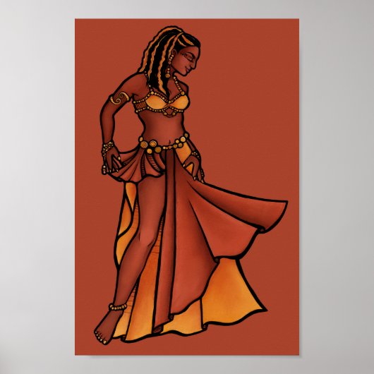 Nubian Belly Dancer Goddess Poster (Vorne)