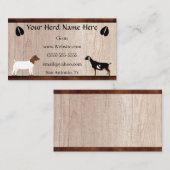 Nubian & Boer Goat Business Card Visitenkarte (Vorne/Hinten)